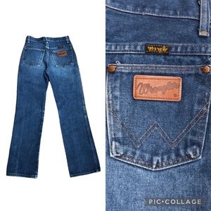 Wrangler Vintage High Waisted Straight Leg Jeans Size 24